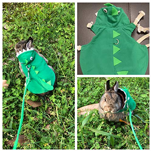 Disfraz Dinosaurio Ajustable para Pequeños Animales miniatura 7