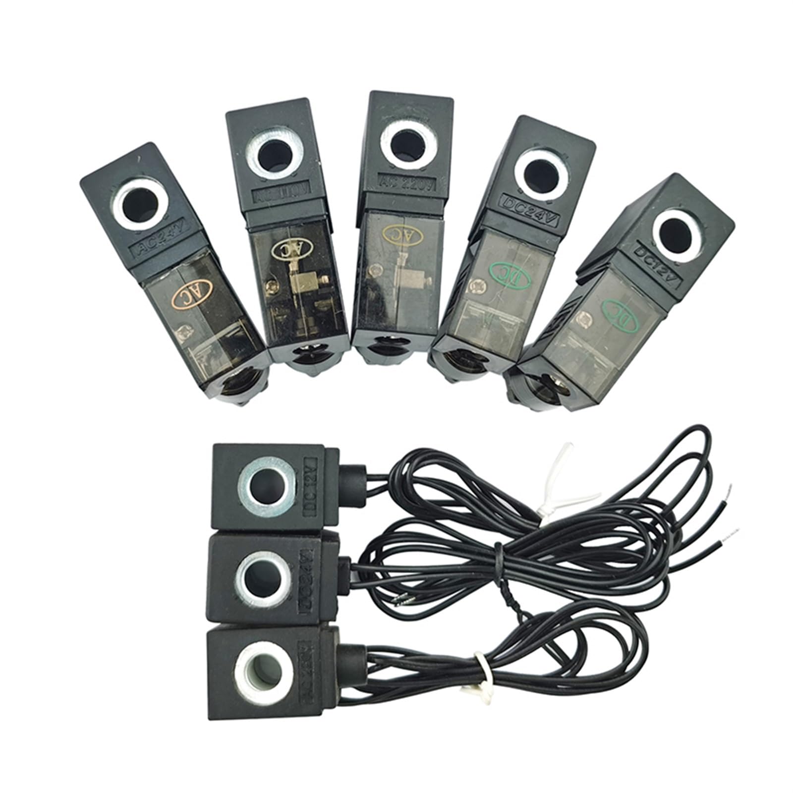 4V110-06 1/8" 5-drożny 2-pozycyjny pneumatyczny zawór elektromagnetyczny sterujący AC 220V DC24V DC 12V AC110V AC24V elektryczne zawory elektromagnetyczne (4V110-06 terminal, AC220V)