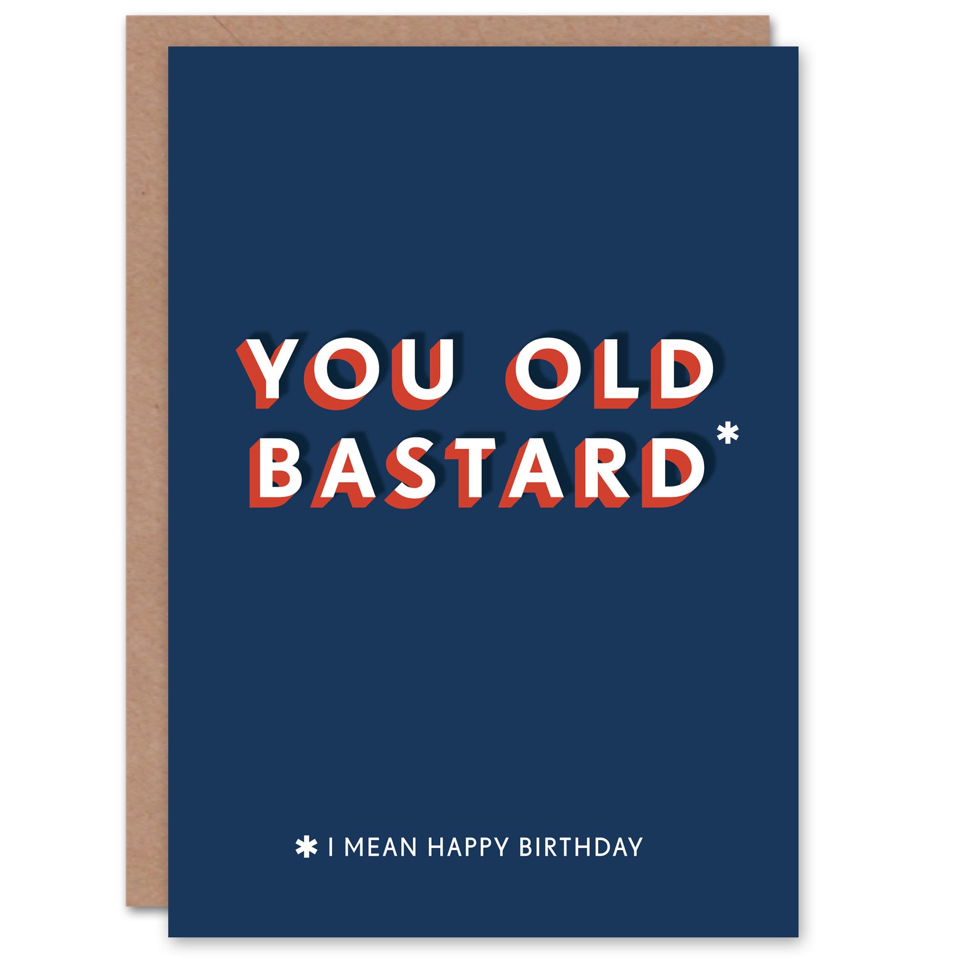 Artery8 Men's Birthday Card Funny Greeting Card Navy