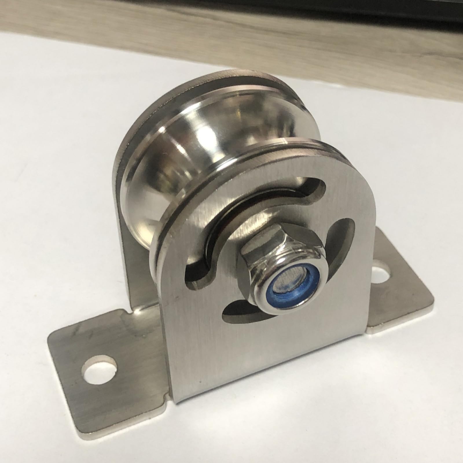 Polea de acero inoxidable con ranuras de calidad, bloque de polea con capacidad de carga de 100Kg para operaciones de elevación suaves