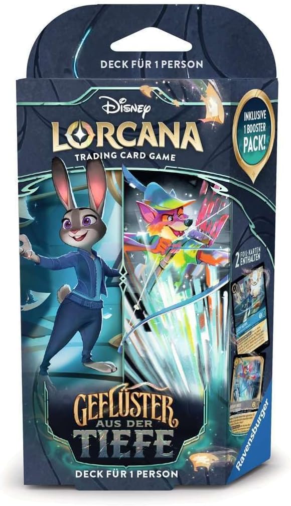 Ravensburger Disney Lorcana Trading Card Game: Whisper from the Deep - Single Player Deck Sapphire and Steel (German)