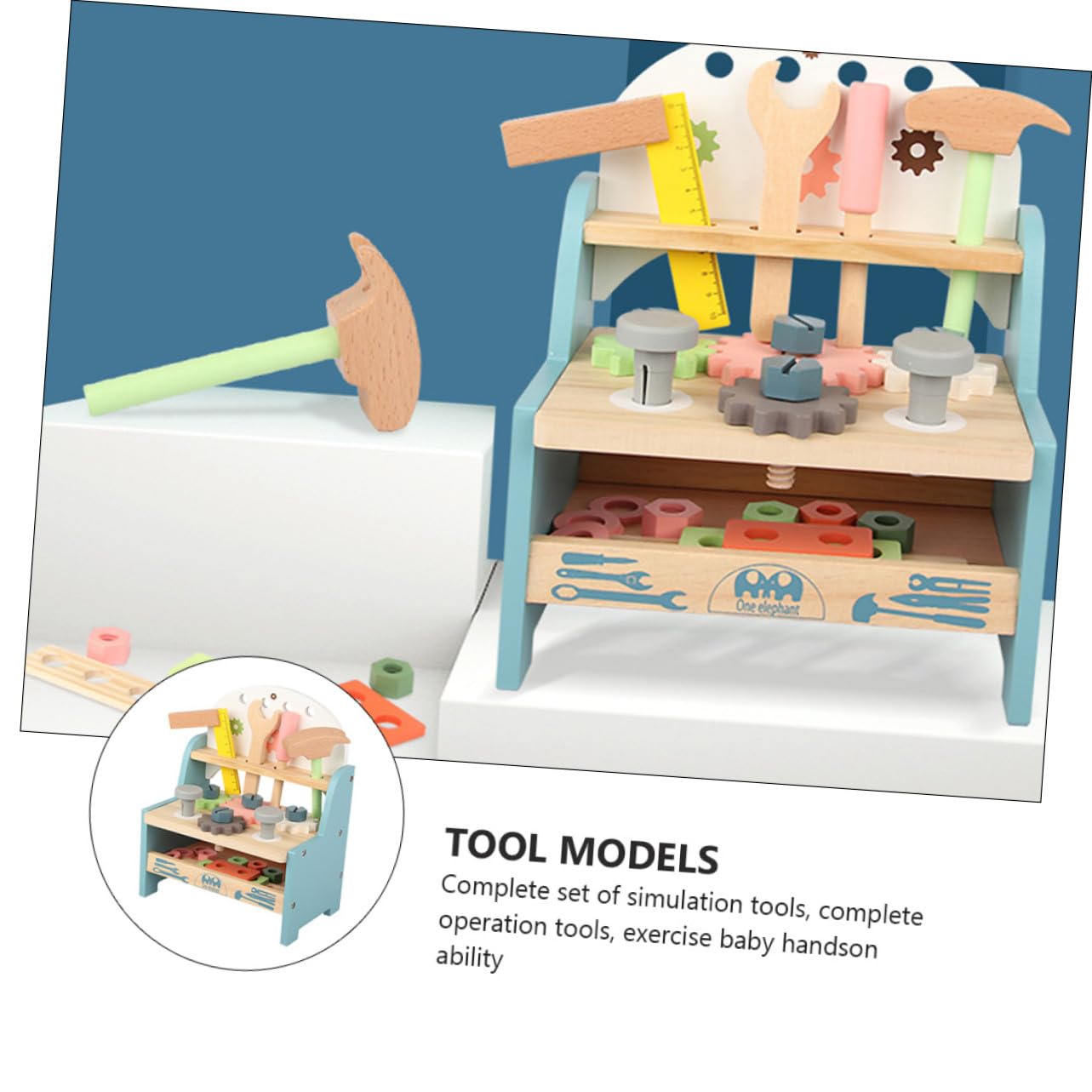 TOYANDONA Kit de Combinación de Juguetes de Madera para Niños, Juguete de Tornillo Seguro y Educativo para Desarrollar Habilidades Manuales