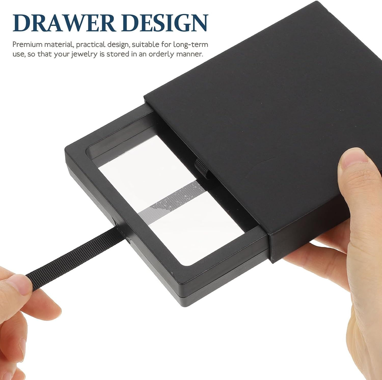 2pcs Mini Jewelry Storage Box for Beads and Fake Nails Black ABS Tpu image 4