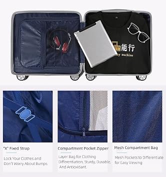 Small Carry on Luggage Airline Approved, Hardside Carry on Suitcases with Spinner Wheels and TSA Lock, 18 Inch Travel Luggage Hard Shell Lightweight Rolling Suitcases for Travel/Business (Gold)