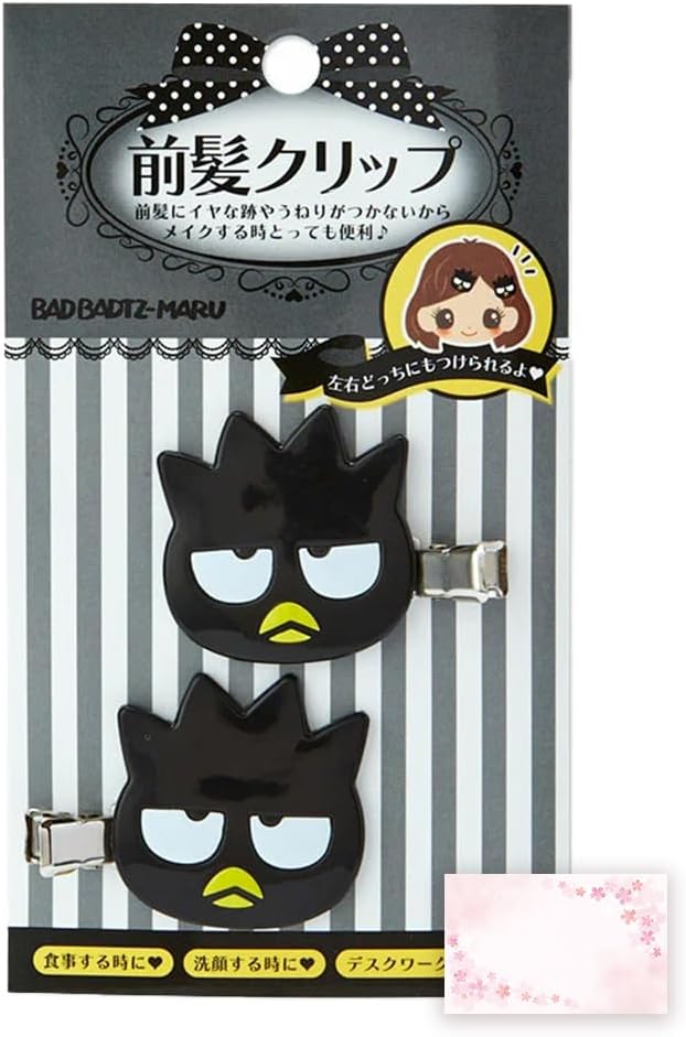 Hair Clips (Japan Import) - Includes Cherry Blossom Message Card (Bad Badtz-Maru (Horizontal))