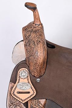 HILASON Western Horse Saddle Flex Tree American Leather Trail Barrel | for Horses