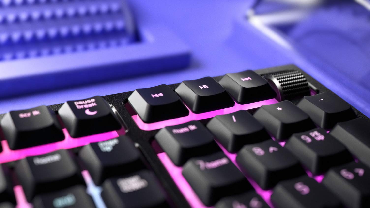 Razer Ornata V2 - Teclado para Juegos (Teclado Gaming de Membrana mecánica, Control Giratorio Digital Multifuncional y Teclas Multimedia y programables) - Teclado QWERTY Español