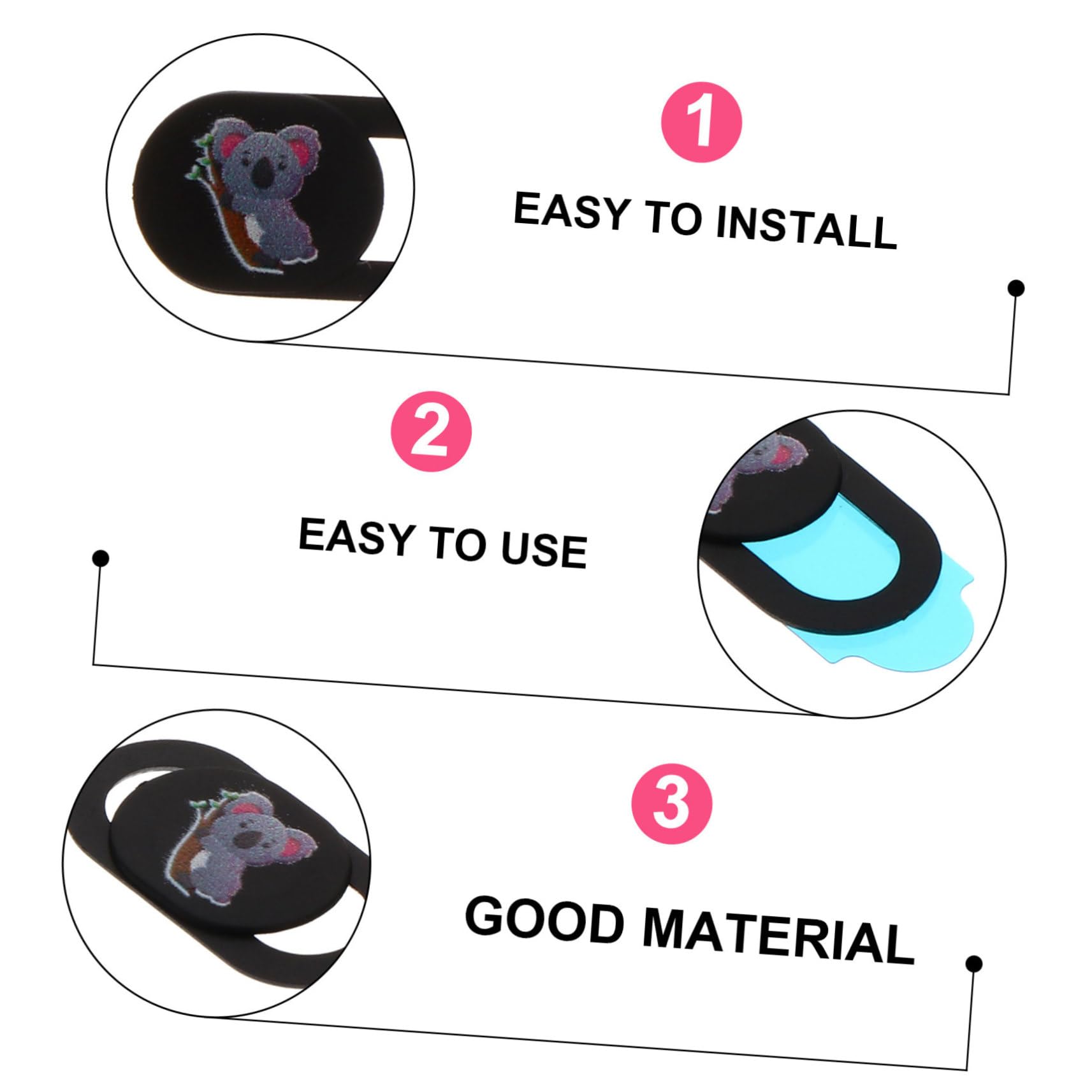 EXCEART 3 Pièces Cache Webcam Privacy Protection Caméra pour Ordinateurs et Couvercle Peeping Installation Facile Design Pratique Compatible Dispositifs