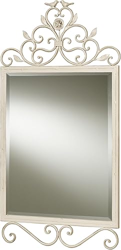 Espejo de pared Wings of Love dorado cremoso - Decoración vintage