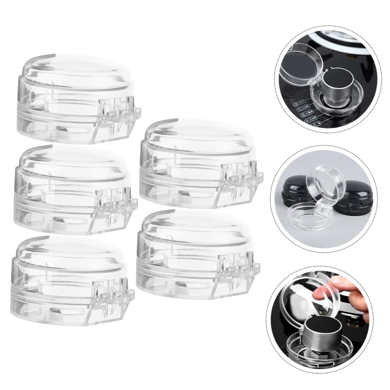 ULDIGI Door Knob Child Gas Stove Knob Safety Covers 5pcs Prevent Accidents Easy Installation