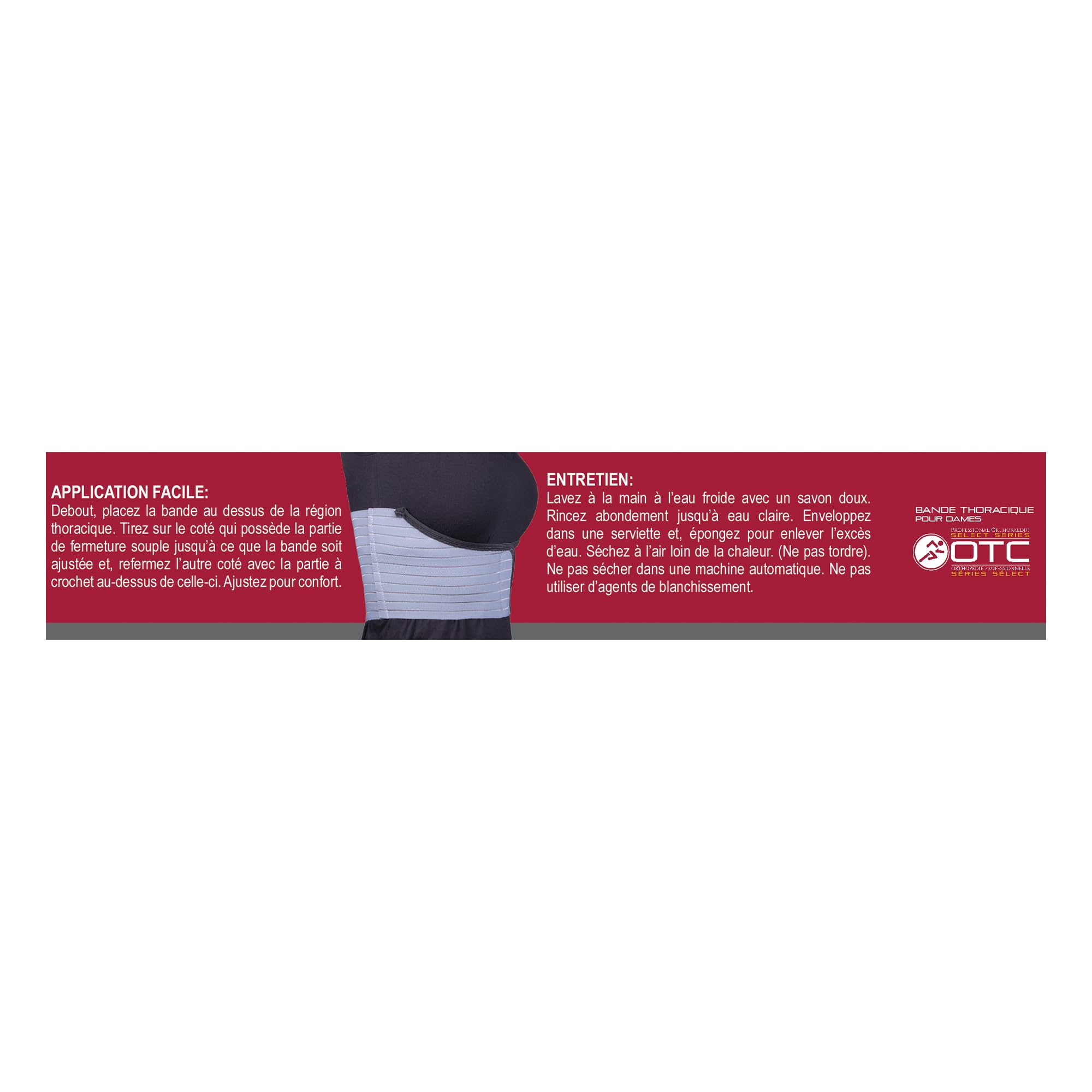 OTC Rib Belt for Women, 6-Inch Elastic Chest, Select Series, Universal Regular