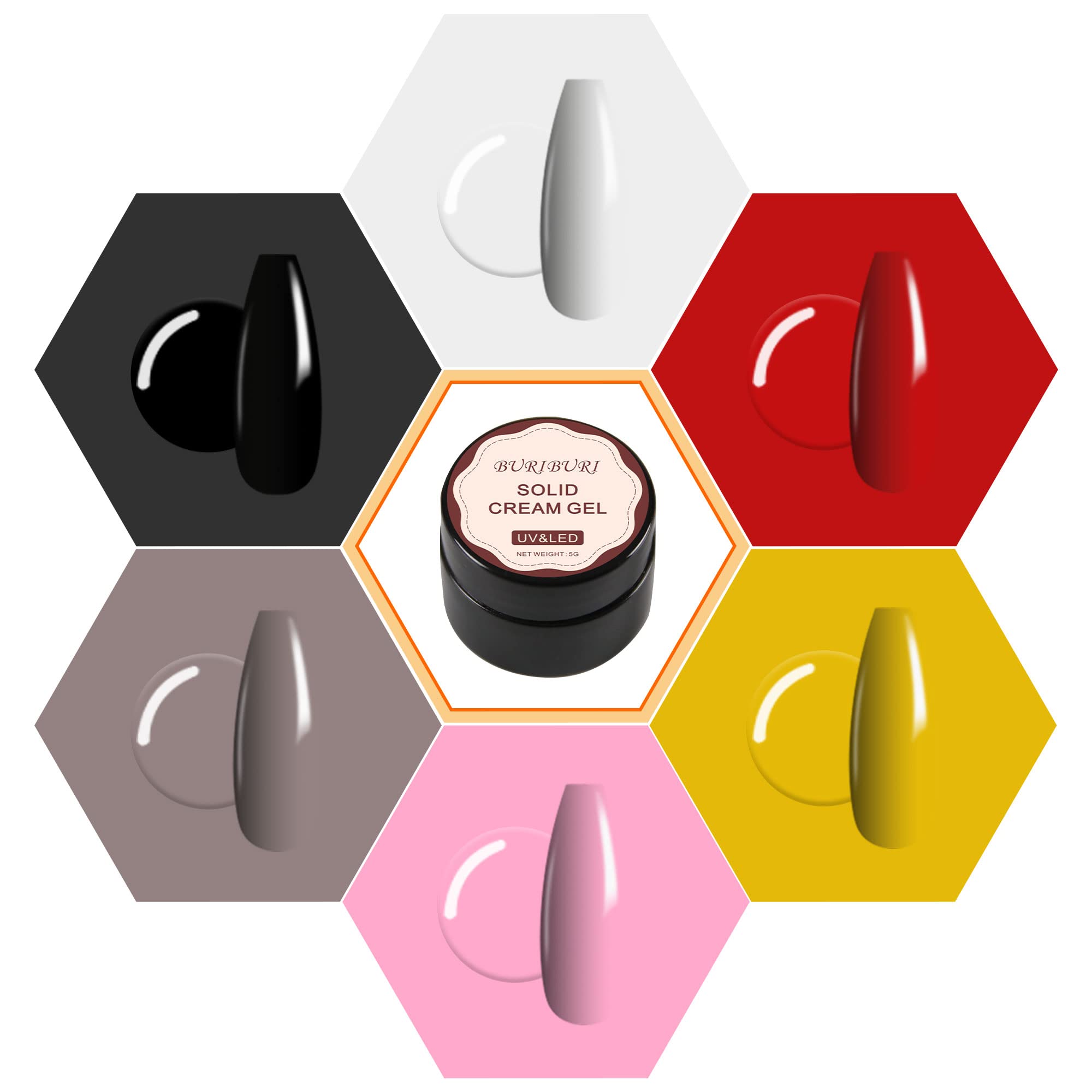Amazon | BURIBURI ソリッドジェル カラージェル 6色*5gセット ネイル