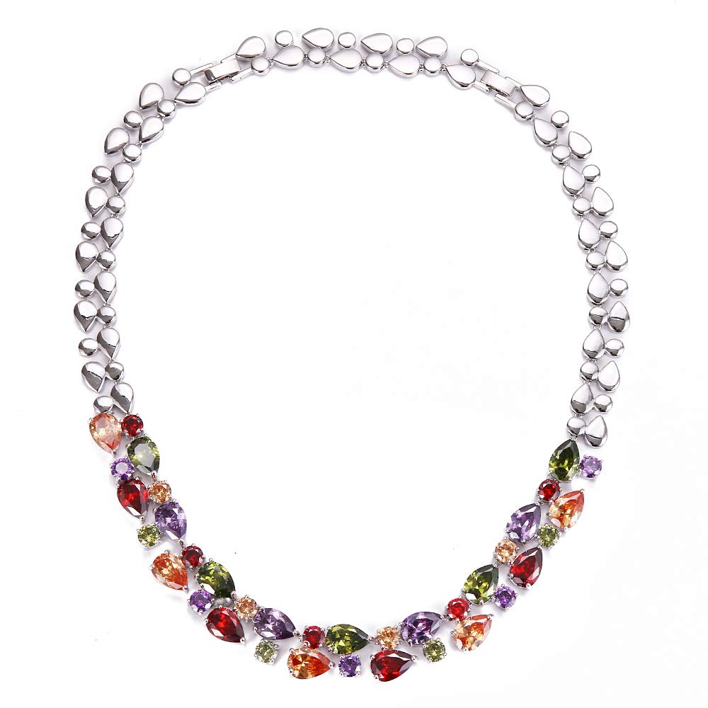 HermosaClassic Multi Gemstones Silver Sets, Amethyst Garnet Morganite Peridot