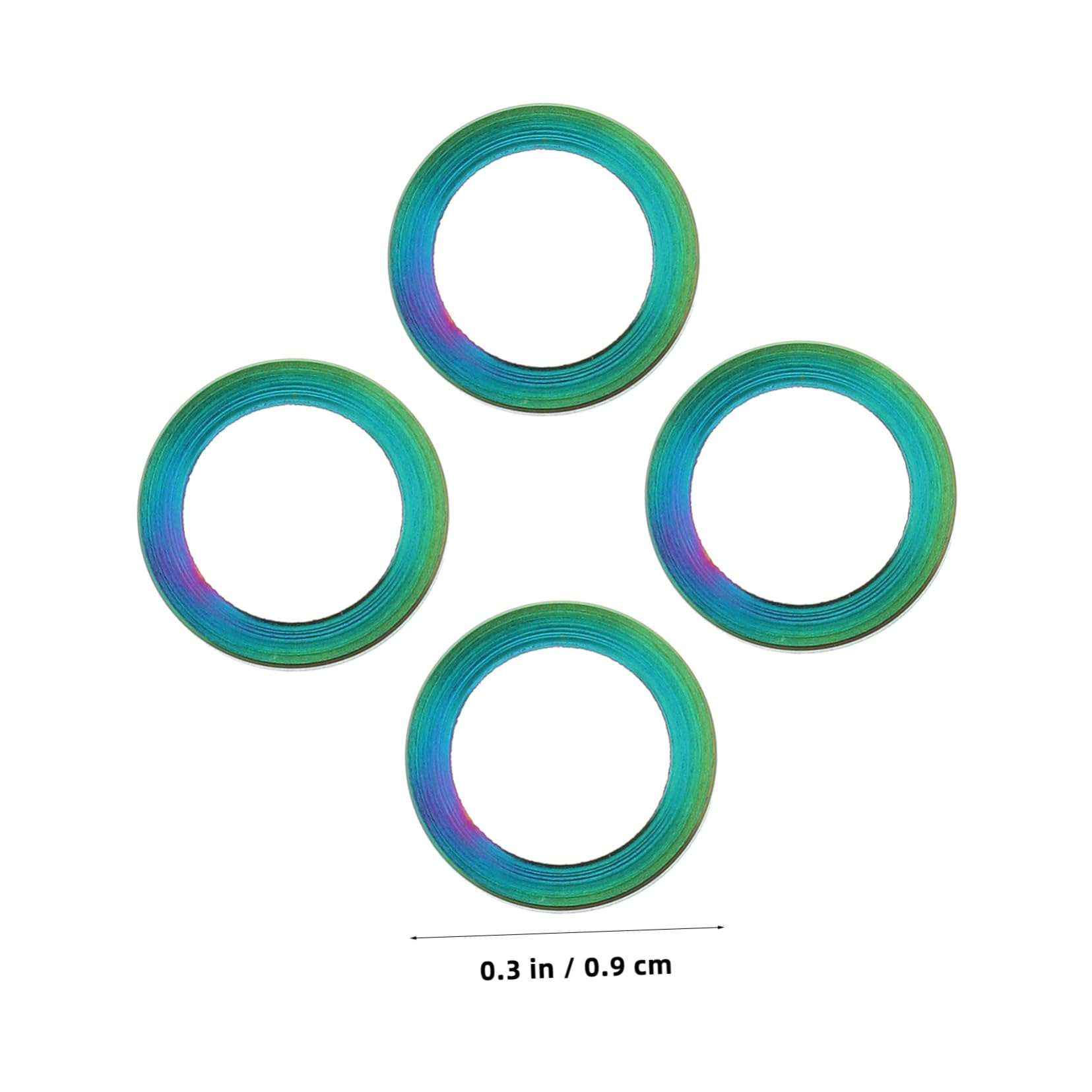 BCOATH Alloy Bike Washers 4pcs Flat Repair Washers Bicycle Headset Spacers Mountain Bike Parts Secure Fixation Easy to Use