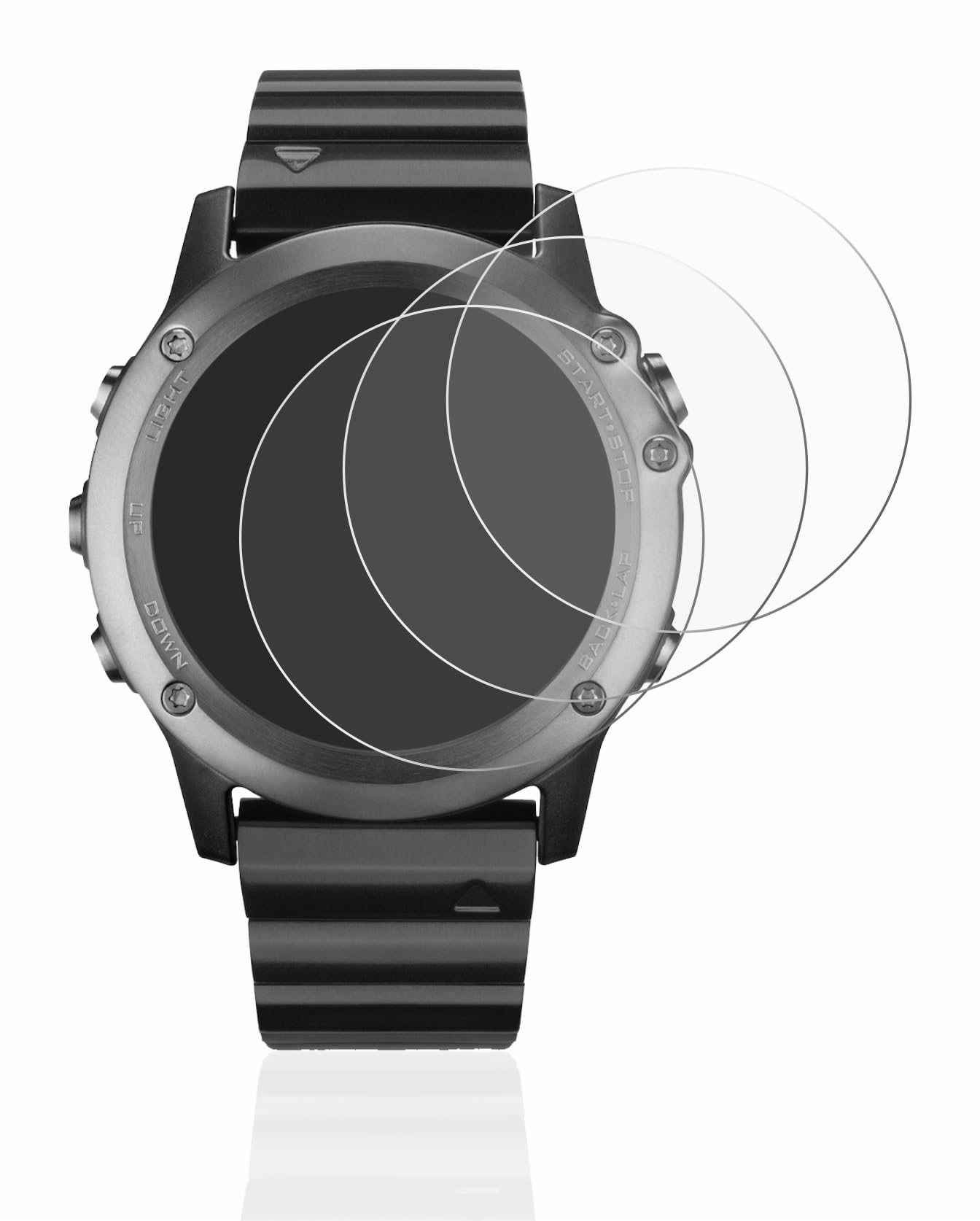 savvies Pellicola Vetro Temperato per Garmin Fenix 6/6 Pro / 6 Pro Solar Protezione, Schermo Protettivo, Glass Durezza 9H