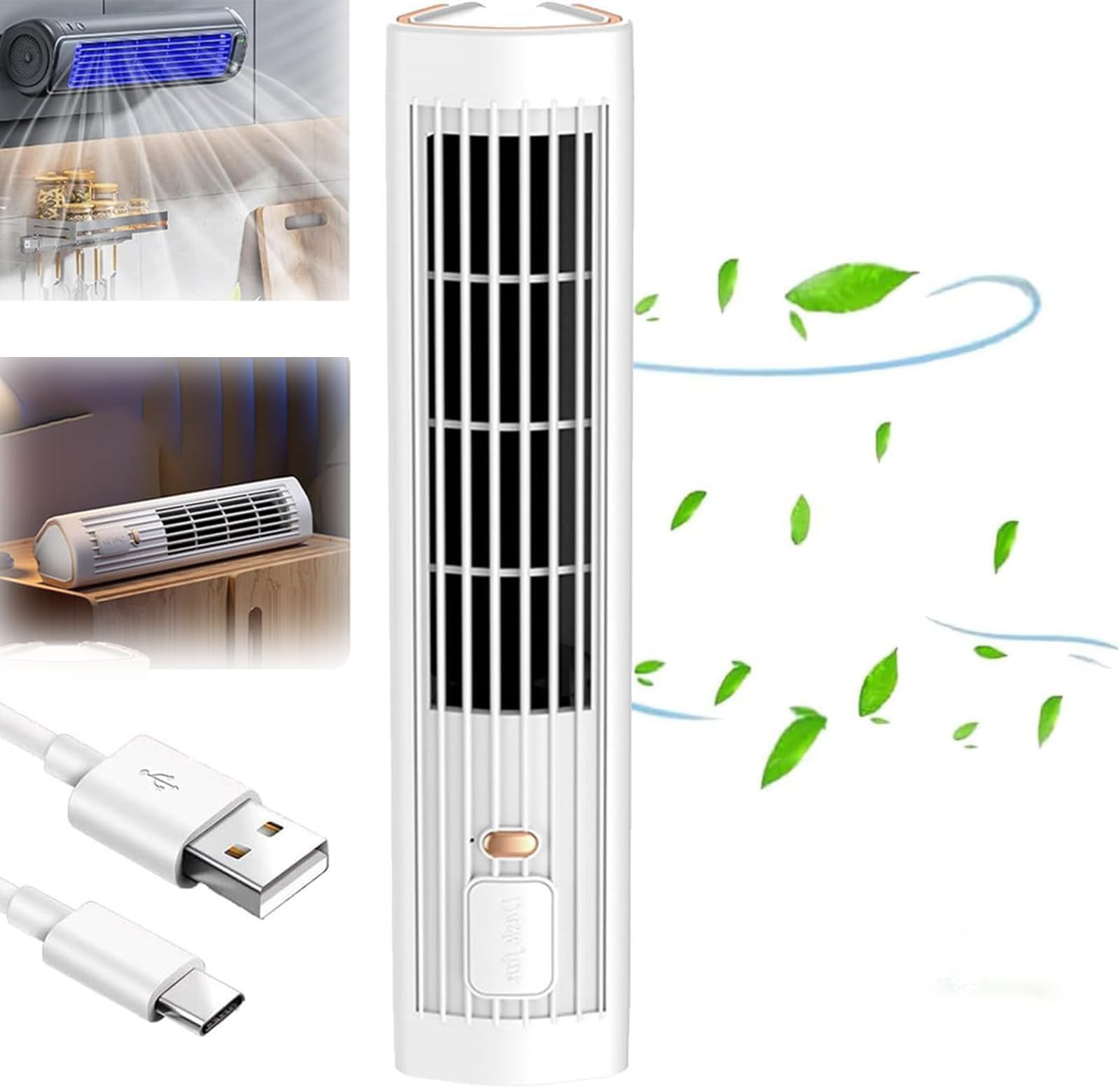 Coldeez Cooling Ace 5.0, Coldeez Cooling Ace, Coldeez Cooling Ace Air Conditioner, Portable Air Conditioner, Cooling Ace with 3 Speeds, For Bedroom Office Bathroom (White)