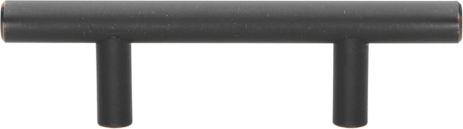 GlideRite Hardware 2.5 inch CC 5 inch Long 5007-64-ORB-50 Solid Bar Handle Pulls, 50 Pack, 2.5 x 5, Oil Rubbed Bronze Finish