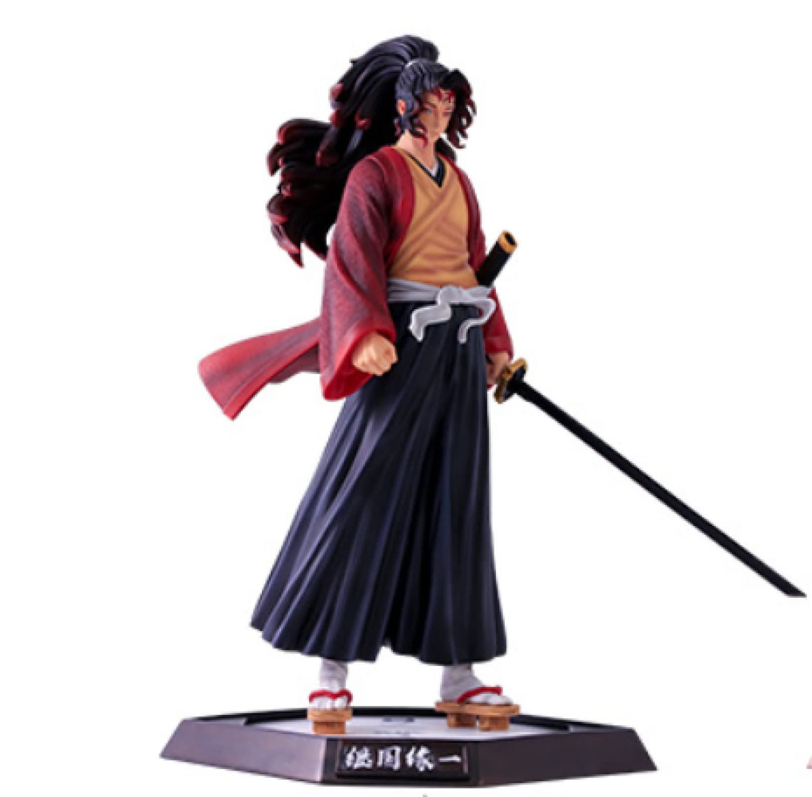 NIBSKUN Demon Slayer Figure Yoriichi Action Figure PVC Model Toys Doll Game Figure Anime Figure Anime Fan Collection(Top Statue)(11.8x10.2x8.7IN)
