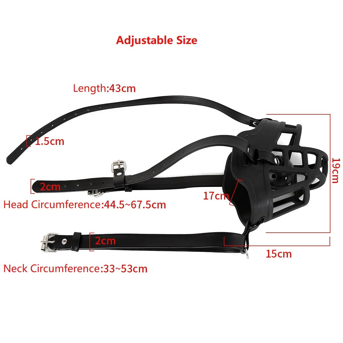 BDSM Open Mouth Gag Dog Muzzle Ball Gag SM Adjustable Open Mouth Ball Gag Fetish Head Harness for Men Women Adults Bondage Restraints Sex Play, Erotic Sex Toy for Couples Flirt Slave Roleplay
