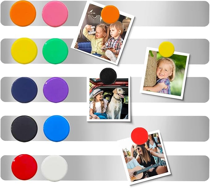 5 Magnetleisten Selbstklebend - Mit 10 Magnetknöpfen Für Büro & Küche