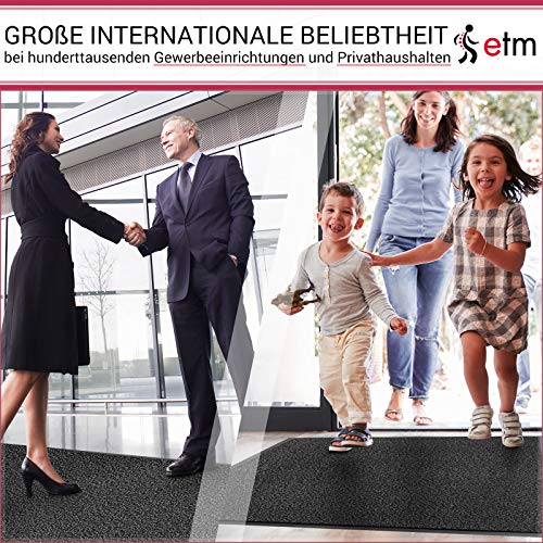 etm® Schmutzfangmatte - Note 1,6: Sieger Preis-Leistung - Fußmatte in vielen Größen - Türmatte Fußabstreifer für Haustür… – Bild 4