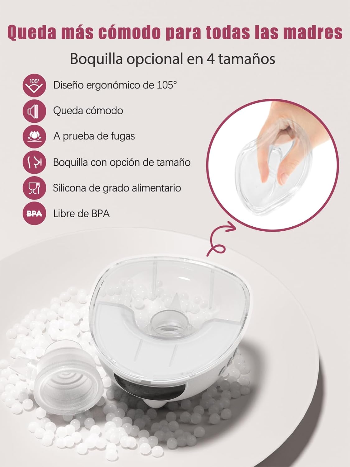 Lulia Breast Pump Hands Free, Wearable Breastfeeding Pump with 4 Mode and 9 Level, Strong Suction, Painless, Anti-Backflow, BPA Free, Portable Electric Breast Pumps with 17/19/21/24MM Flanges