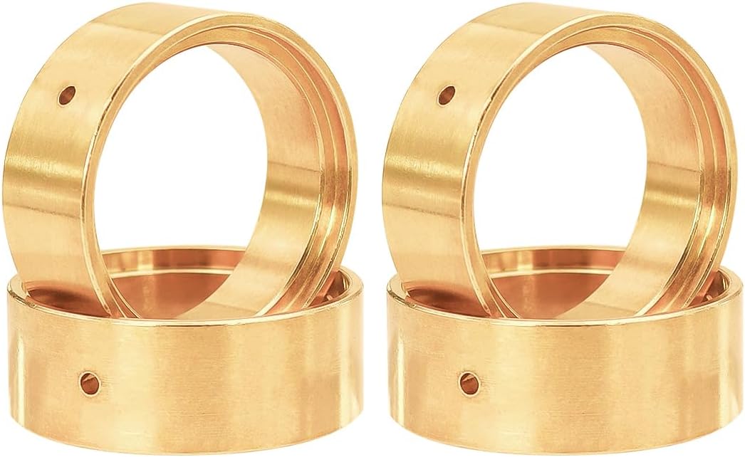 4pcs Heavy Brass Counterweight Wheel Hub Wheel Ring Clamp Rings for FMS 1/24 Power Wagon FCX24 RC Crawler Car Model Upgrade Part