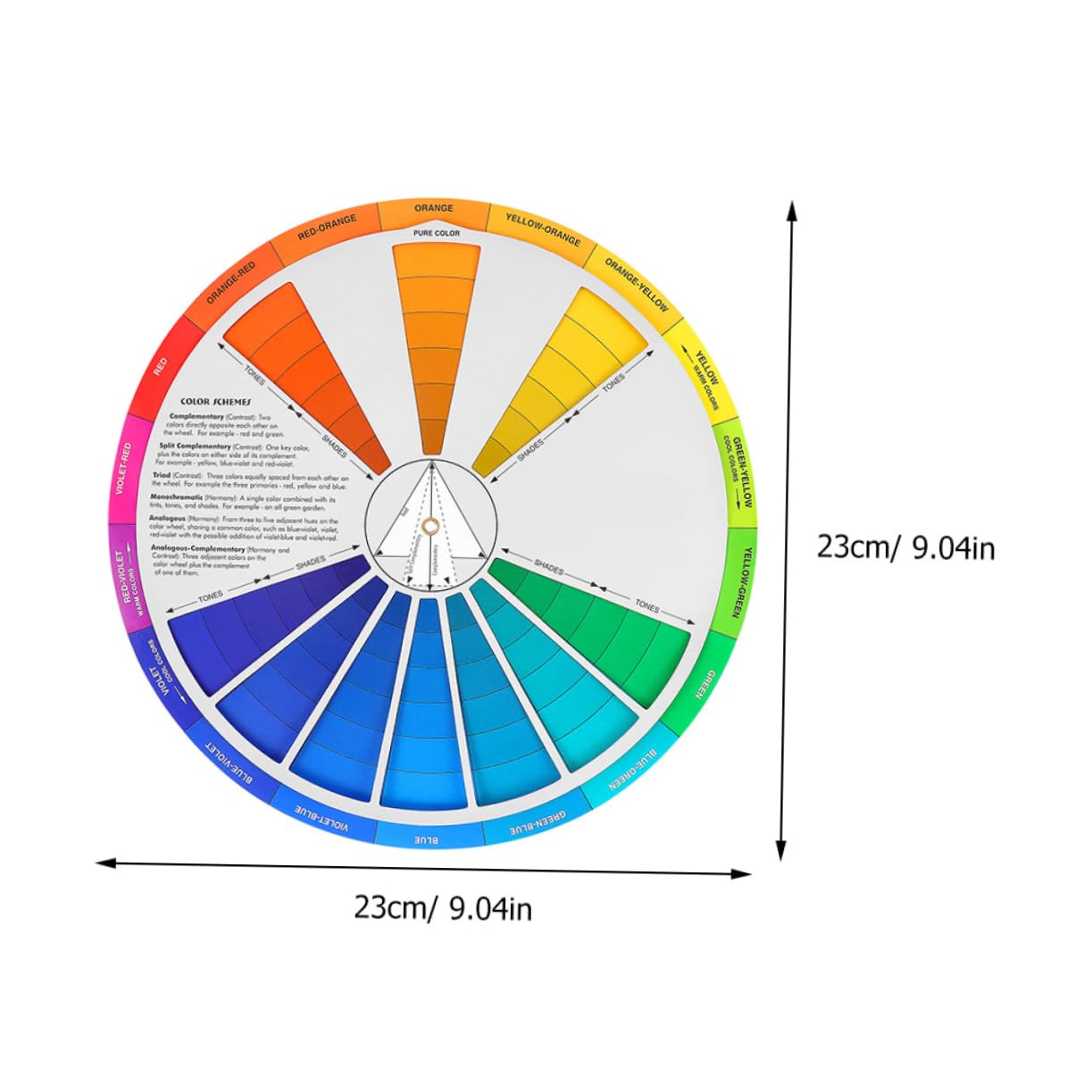 ARTIBETTER 2Pcs Color Mixing Guide Wheel Gradient Color Chart for Easy Paint Blending and Learning Compact Art Tool for Artists Amateurs and Professionals for Makeup and Creative