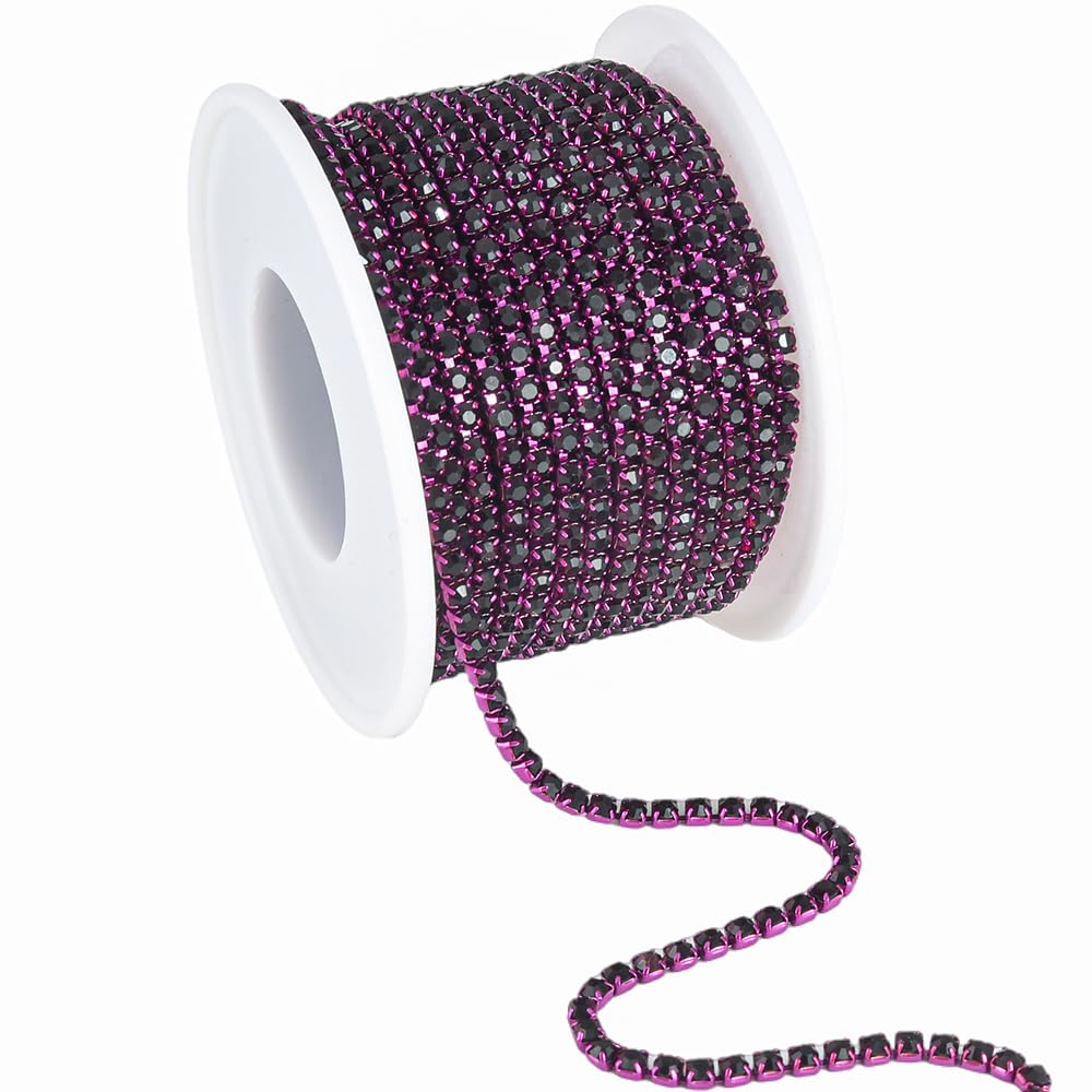 Blinginbox 10 Yards Crystal Rhinestone Trim Ribbon Close Chain For Sewing Bedazzling SS16 Jewels For Crafting Wedding DIY Decoration Cups Vases Case