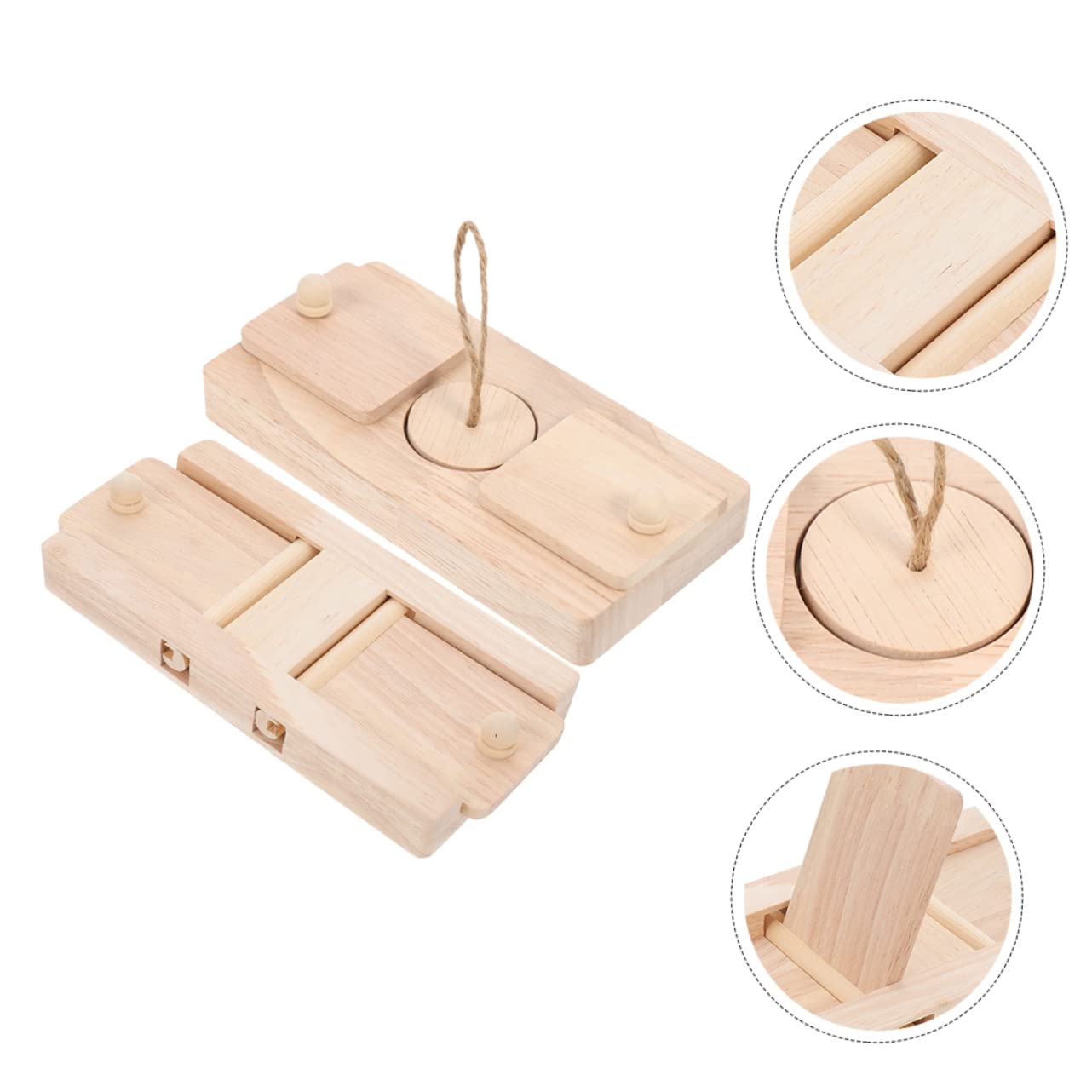 Angoily Jouet à Friandises pour Hamster en Bois 2 Pièces pour Cage