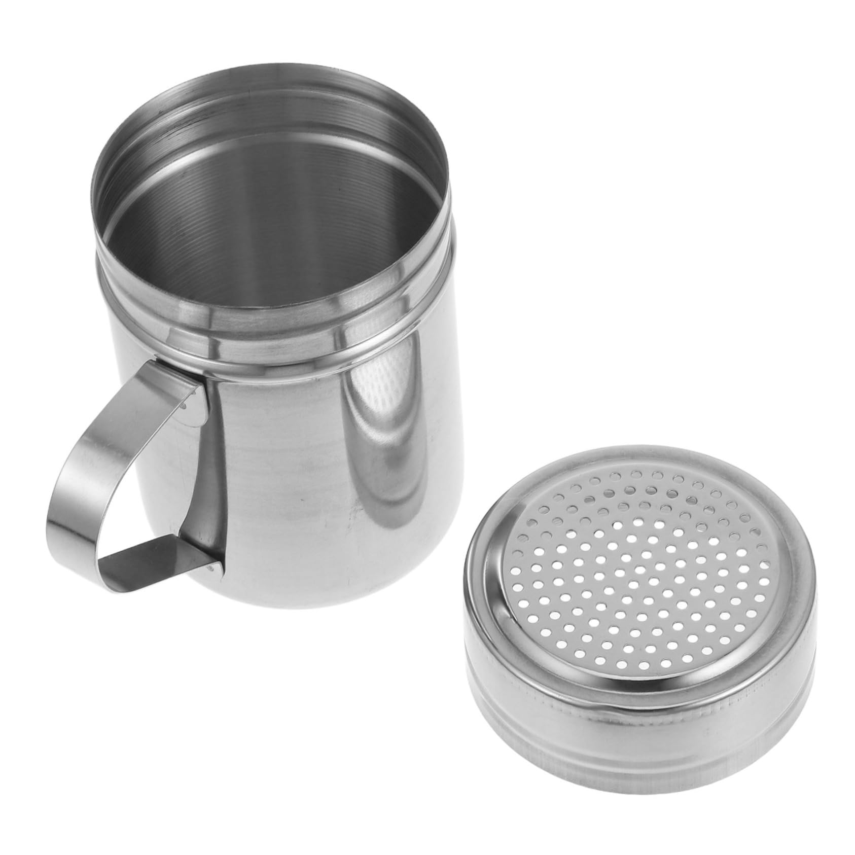 Veemoon Flour Coating Shaker Container Stainless Steel Canister Powdersugar Duster Baking Flour Duster Salt Pepper Spice Dispenser