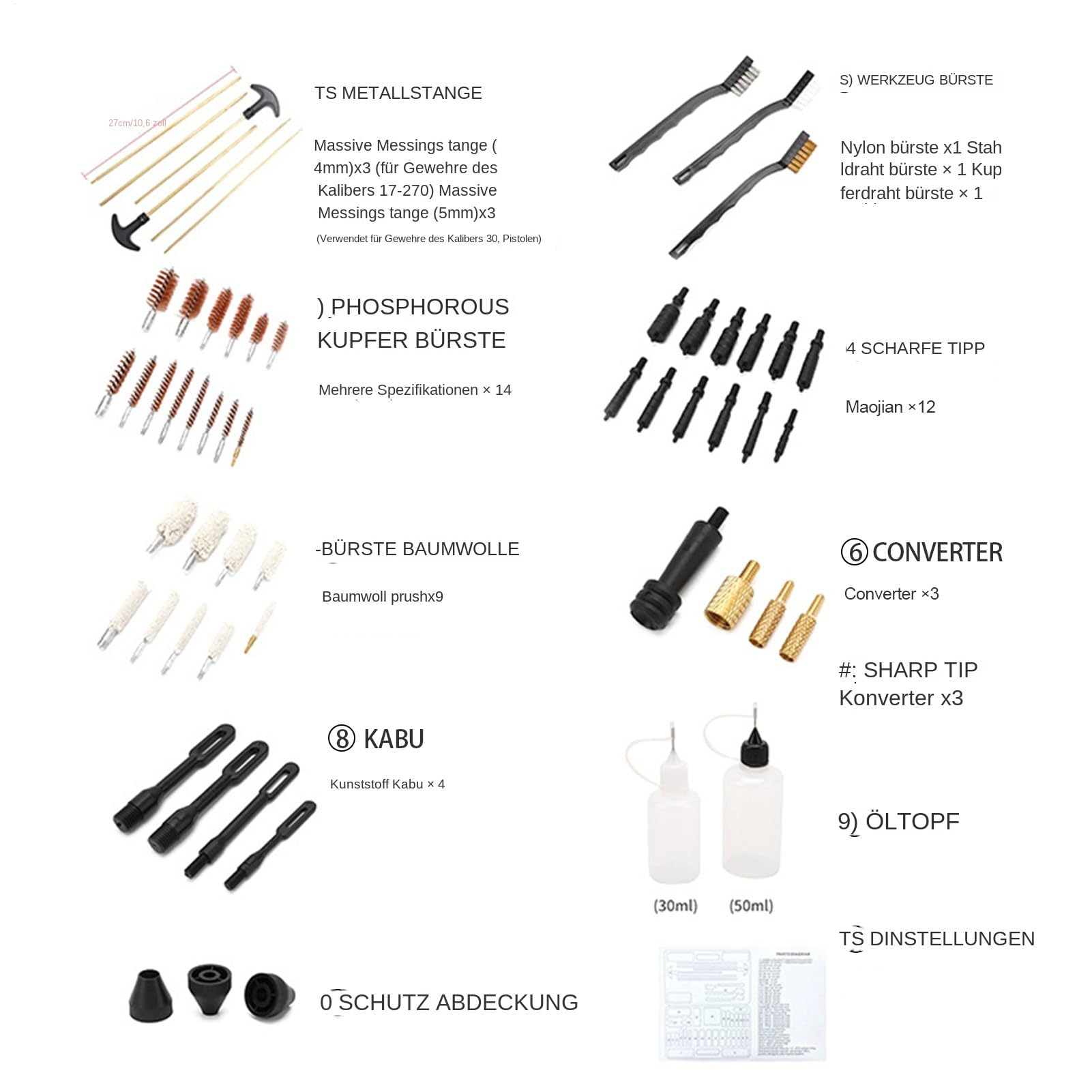 Kit de Nettoyage d'Outils - 1200g Brosse Multi-usage Portable Nettoyeur d'Atelier Durable, Kit Réutilisable, Boîte de Rangement Compacte | Parfait pour le Coffret de Set de Brosses Simple et Résistant