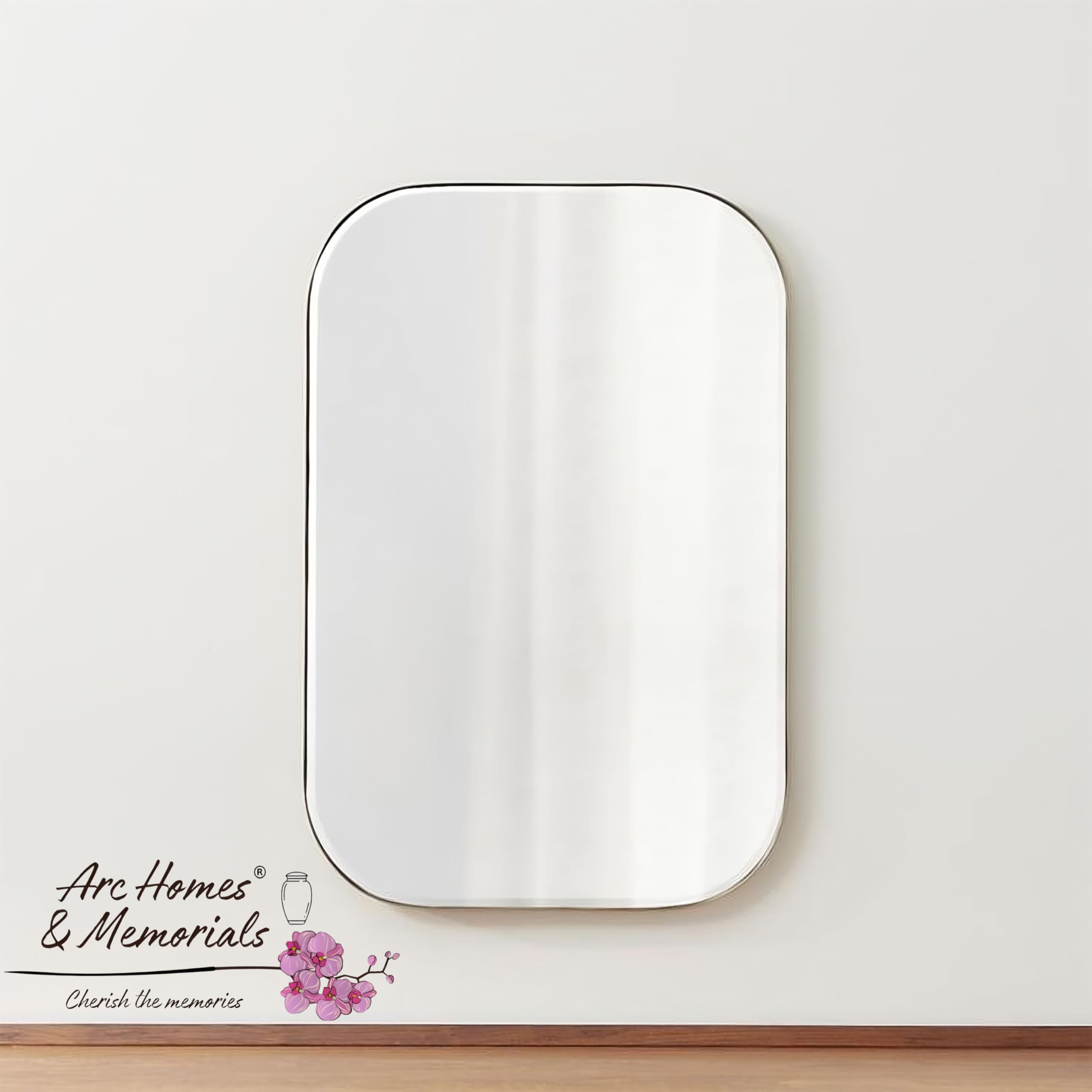 Premium Wall Mounted Frameless Rectangular Glass Mirror for Bathroom Living Room Washbasin Mirror | Wall Mirror for Home (23 x 38 cms)