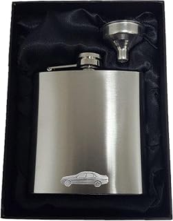 h6 merc benzz s500 Pewter Effect Car Design on a 6oz Stainless Steel Hip Flask with a Captive Top