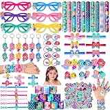 128 Pcs Mermaid Party Favors for Kids, Mermaid Themed Birthday Party Decorations Toys for Girls, Mer