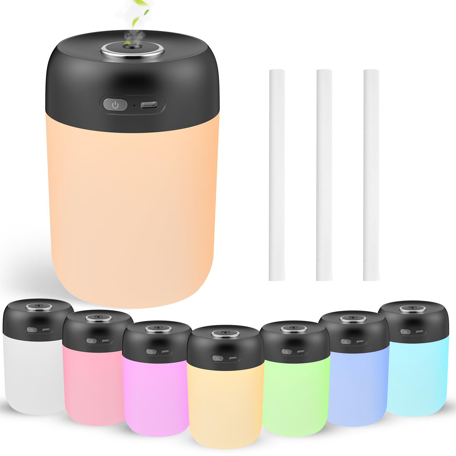 Plant Humidifier Indoor, 650ml Humidifier for Plants, Black