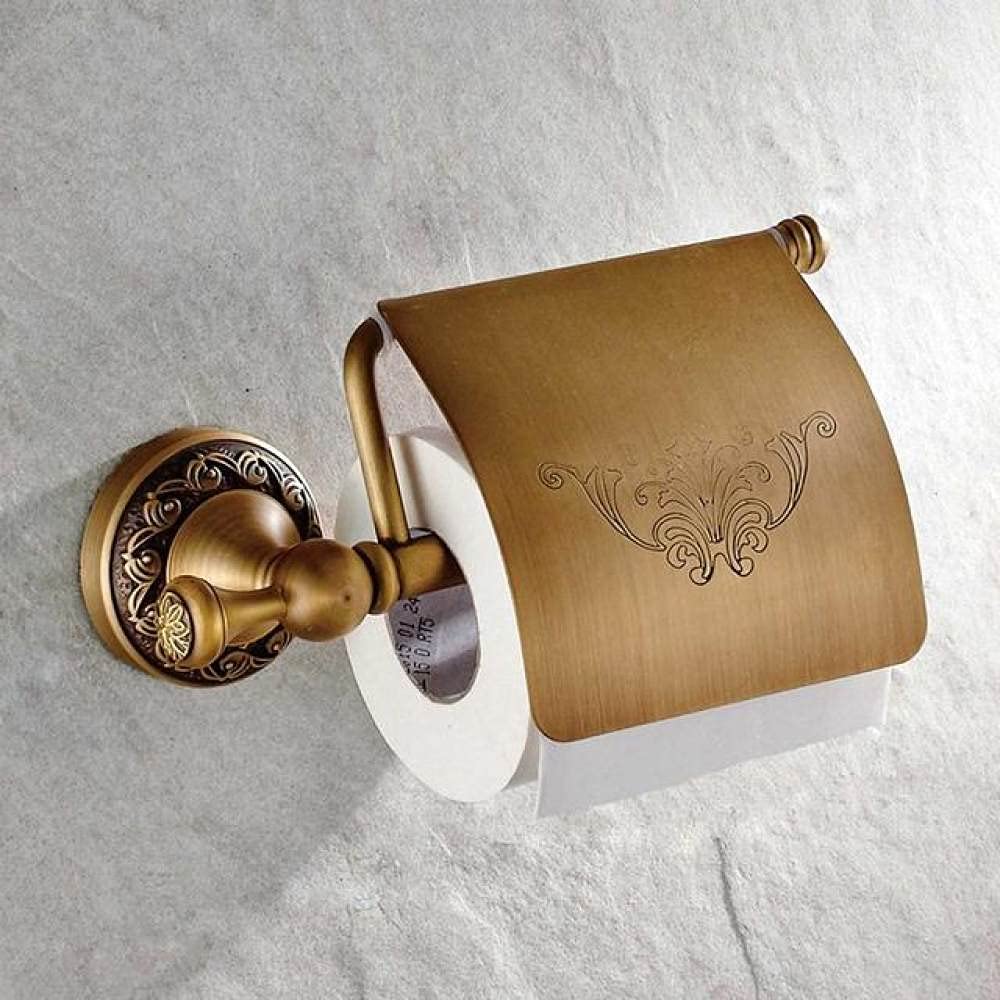Porte-serviettes en laiton antique sculpté à la main pour salle de bain rétro