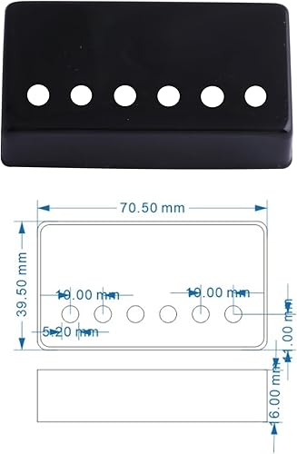 Miniatura 4 de Metallor Fundas para pastillas Humbucker para guitarra eléctrica, cubierta de cobre, 1.969 in, cuello de 2.047 in, puente compatible con guitarra