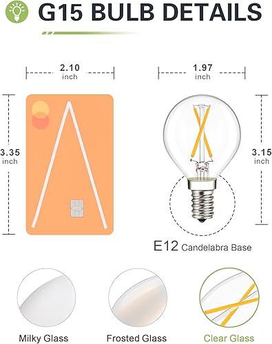 Miniatura 2 de LUMILECT Bombilla LED G16.5 E12 G16 12 bombilla LED redonda equivalente a 25 W, blanco cálido suave 3000K AC120V 200lm 2W G50 bombillas LED para