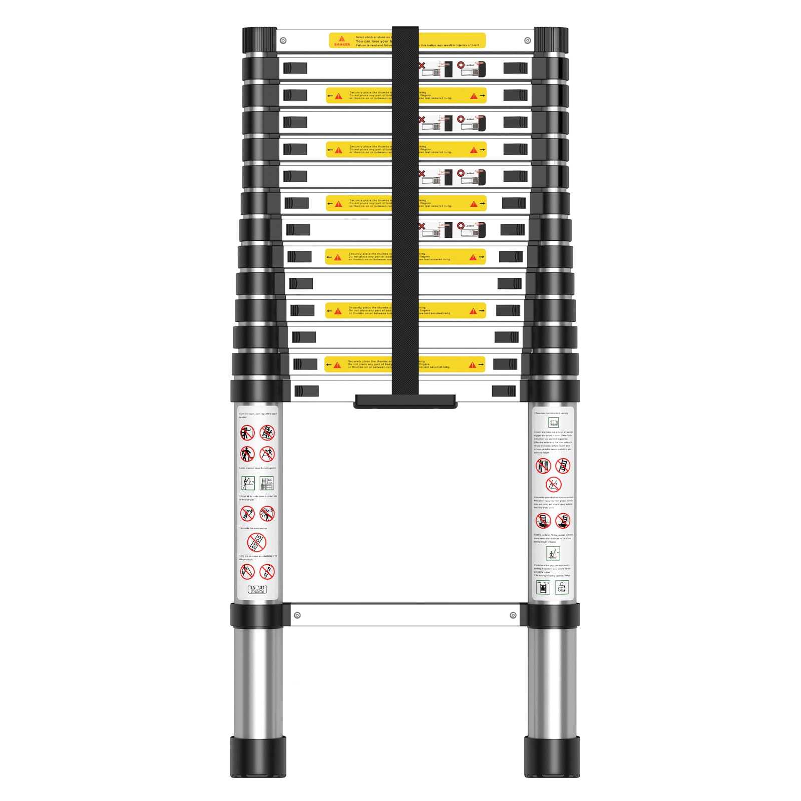Échelle Télescopique Pliable en Aluminium Extensible Antidérapante - Sécurité et Multifonctionnalité