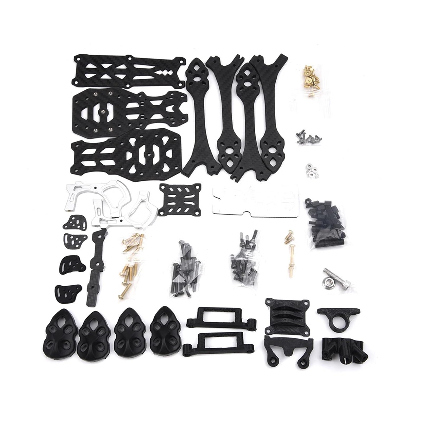 Compatibilità for MARK5 O4 PRO Kit telaio in fibra di carbonio con interasse da 5 pollici 225 mm braccio for quadricottero RC FPV Freestyle a lungo raggio corsa(Black)