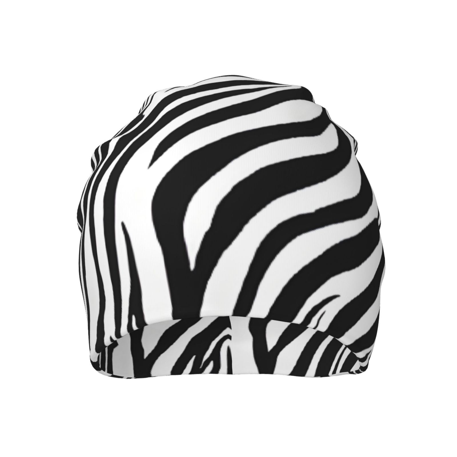 Zebra Print Trendy Knit Beanie Hat for Men Women Warm Stretch Winter Fall Skull Cap Soft Slouchy Running Beanie