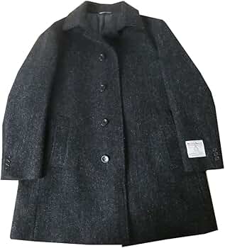 ハリスツイード　マルティニーク　ヘリンボーン　ステンカラーコート　メンズ HARRIS TWEED ] ツイードステンカラーコート – AWC │ active
