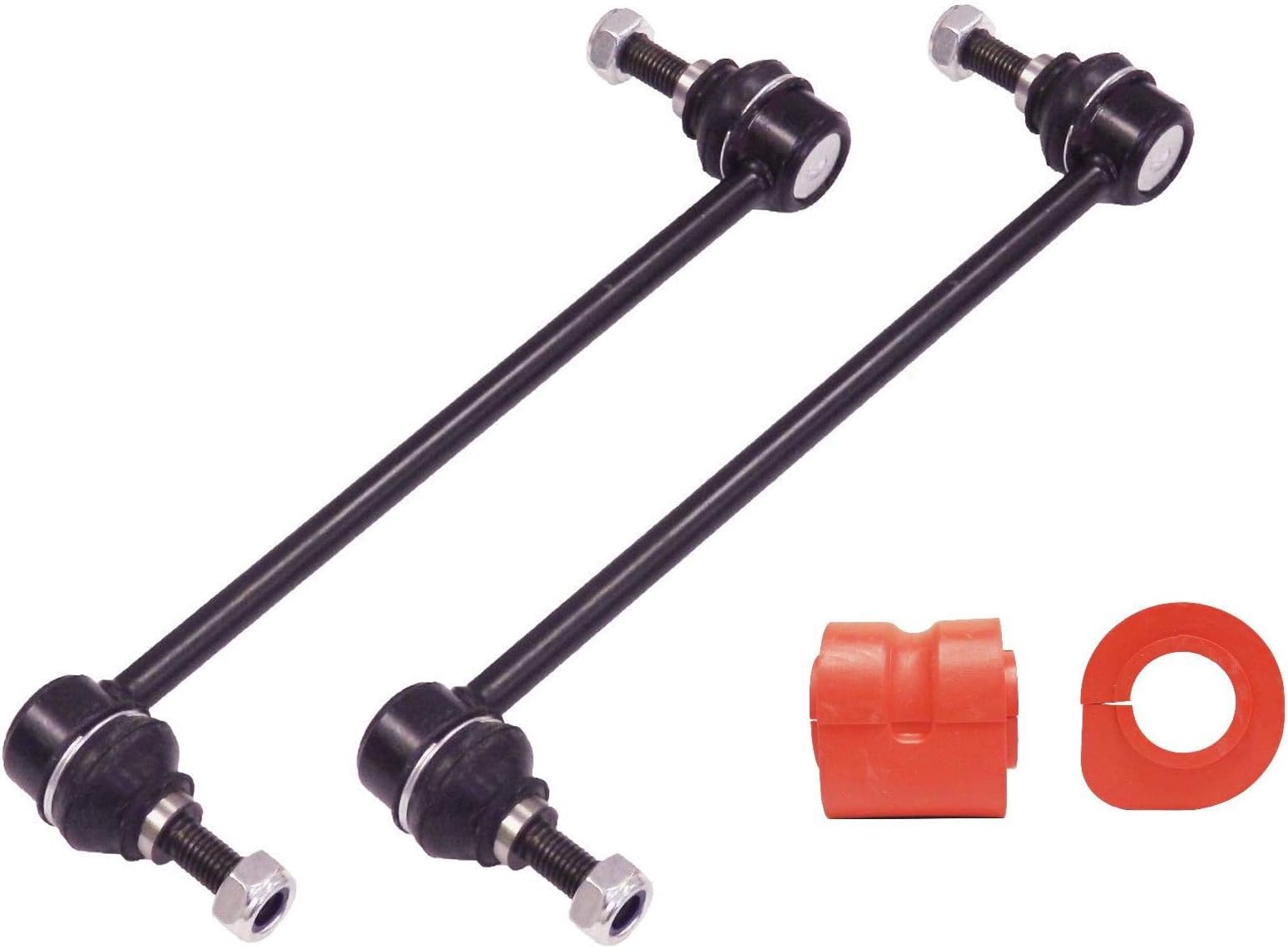 4PC Front Sway Bar Links + Front Bushings FITS 2001-2007 Dodge Caravan Chrysler Town Country 2001-2003 Plymouth Voyager