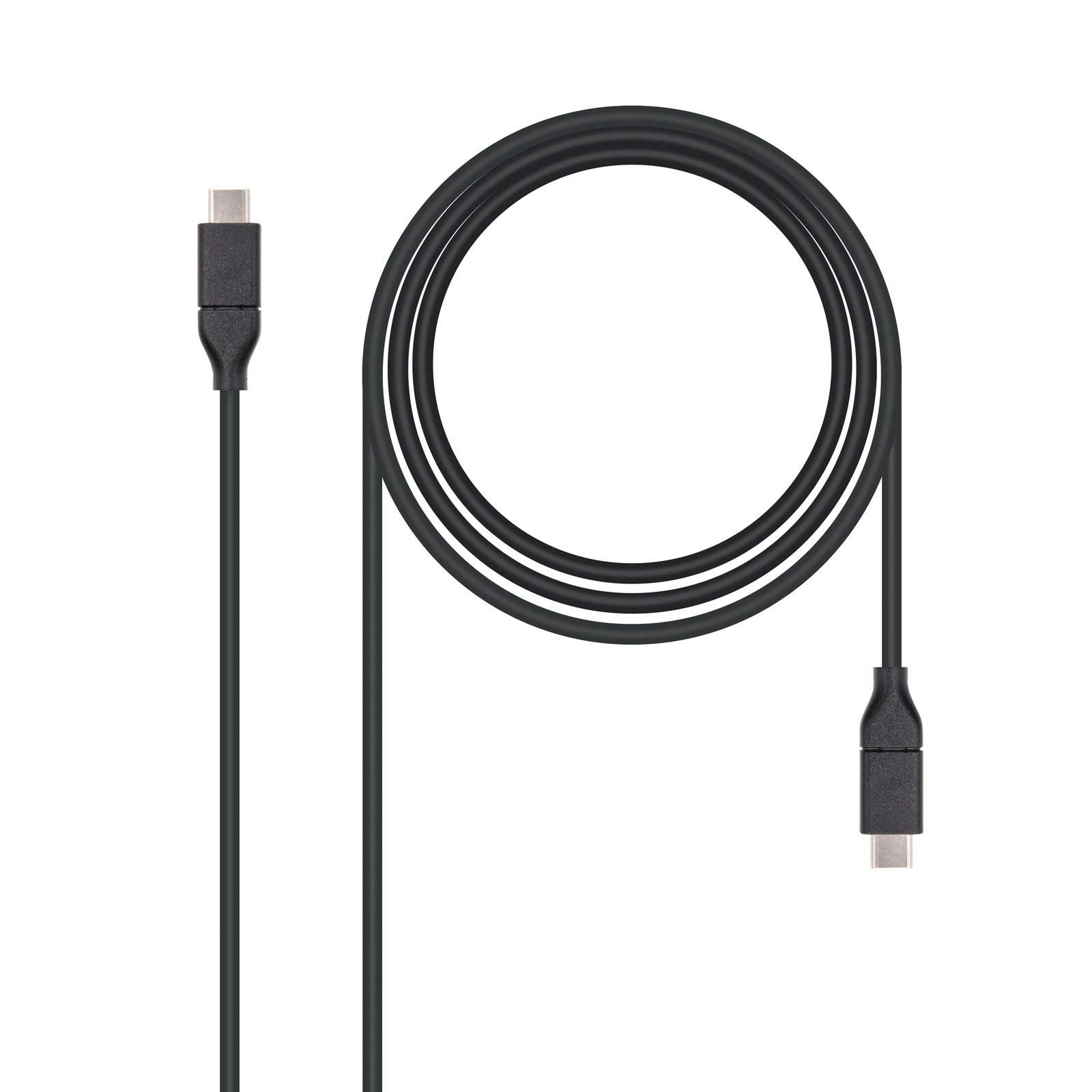 Nanocable 10.01.4101 - Câble USB 3.2 Gen2x2 20Gbps 5A/​100W 4K/​60Hz USB-​C/​M-​USB-​C/​M, Noir, 1.0m