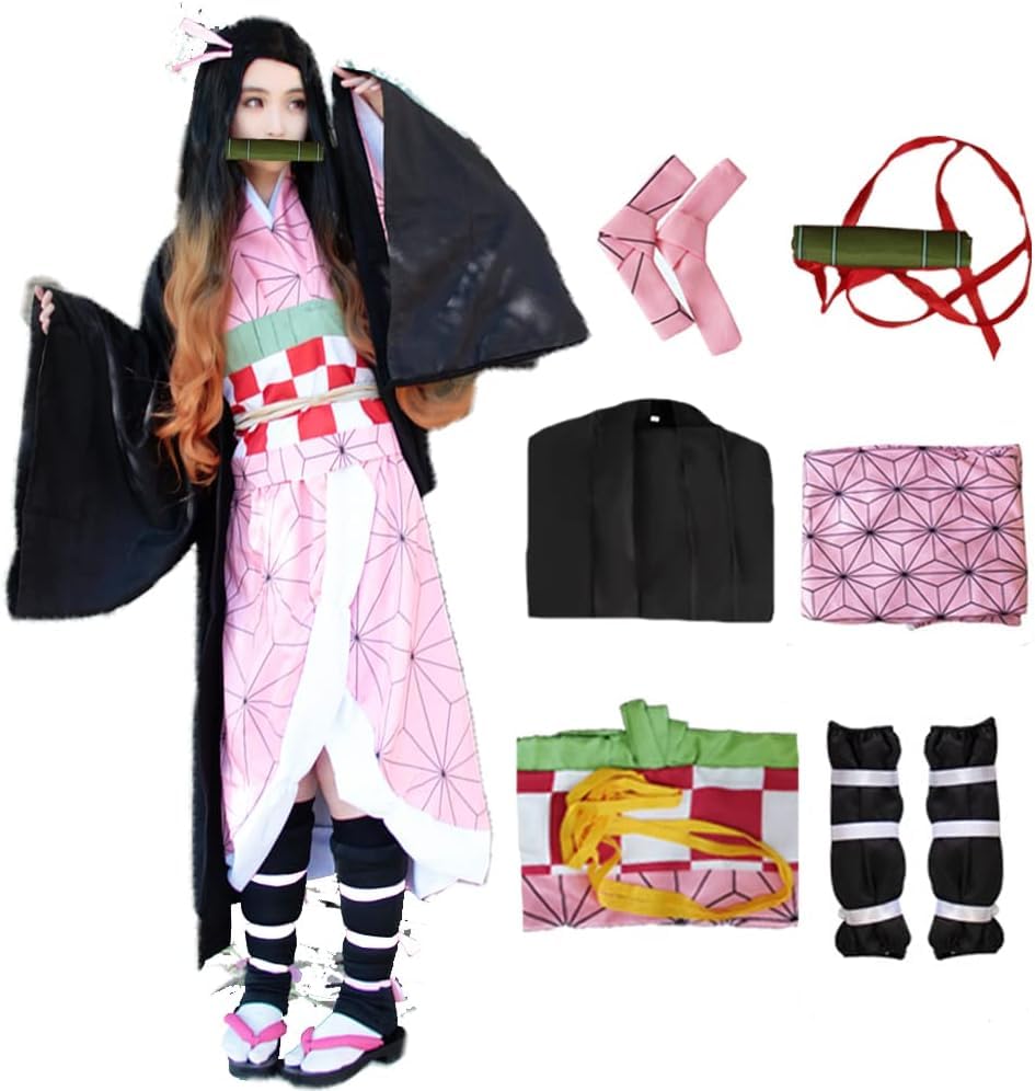 IOPBOT Kimonos Cosplay Costumes Adult Women Girls Anime Japanese Kimono Robe Halloween Outfit with Accessories, Halloween Costume for Women, XL — image 1