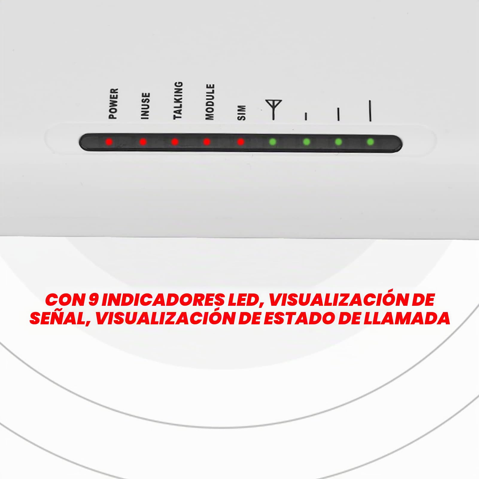 Terminal Inalámbrico Fijo, Inalámbrico a Caja de Teléfono con Cable gsm el Trabajo de 24 Horas Puede Conectar la Antena del Registrador de Alarma de la Caja del Teléfono(Blanco)