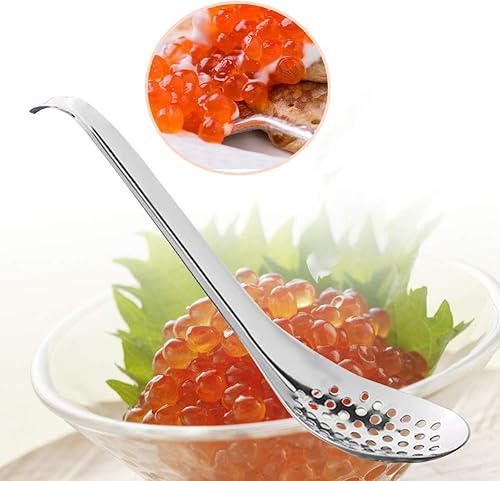 Miniatura 2 de Caja para hacer caviar cuchara de esfererificación herramienta de cocina de plata colador de huevo utensilios de cocina de acero inoxidable
