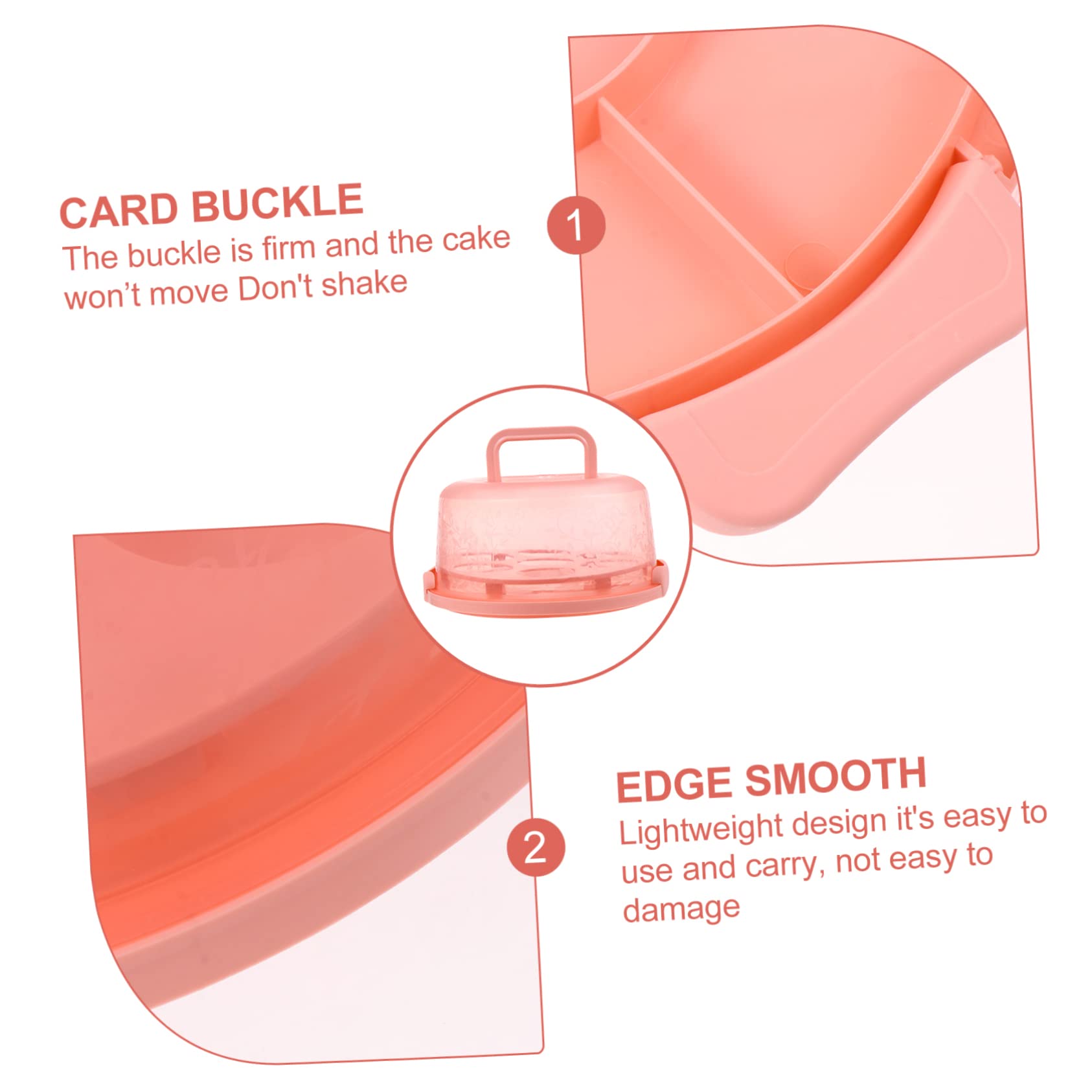 Cabilock 1 Set Portable Reusable Cake Box Thick Dessert Packaging with Handle for Birthday Parties Home Baking and Cake Shops Safe Lightweight and Easy to Carry