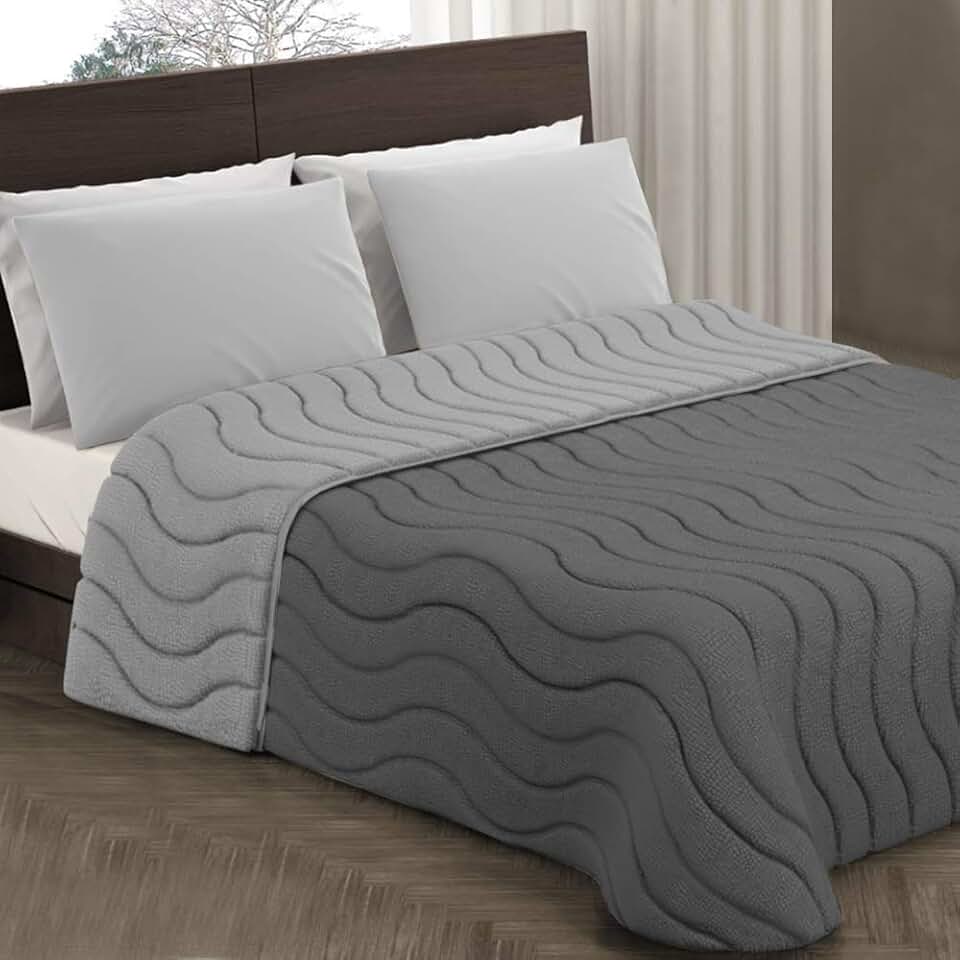 Coperta Caleffi Calduccia Microfibra - Mezza Stagione Singolo Letto, Bordeaux, Made In Italy